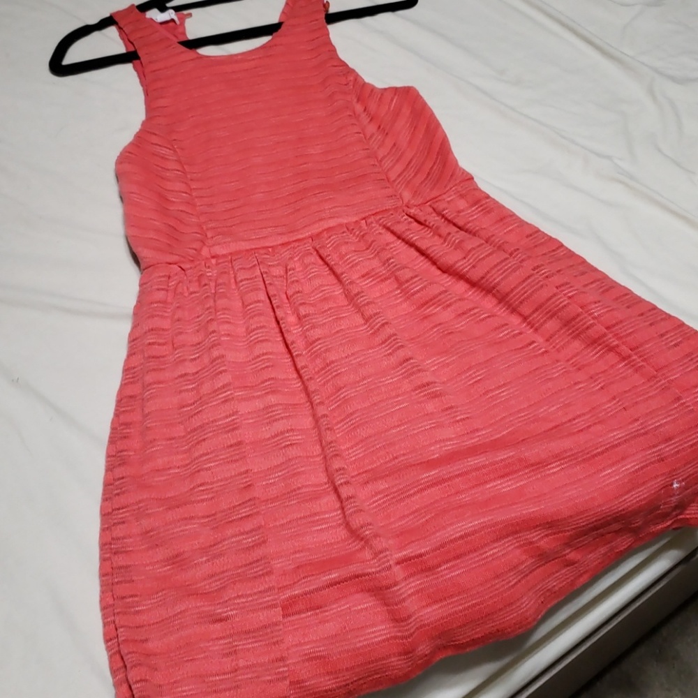 Coral Colored Casual Dress
